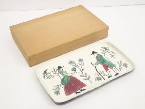 イタリアD　人物文長皿（保護箱）